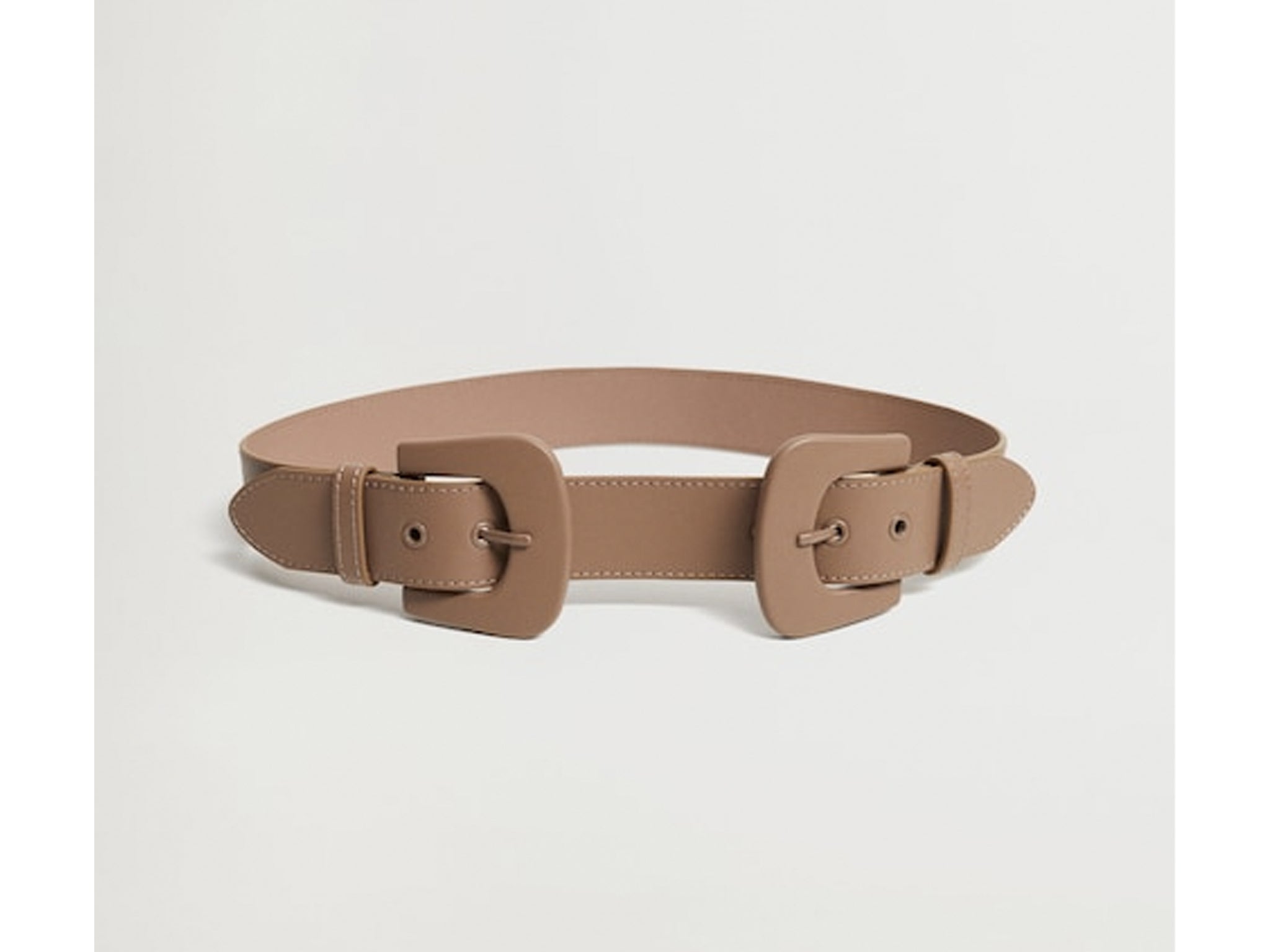 Color Pastel Fashionable Belt For Women's Thick Metal Buckle Casual Solid Straps
